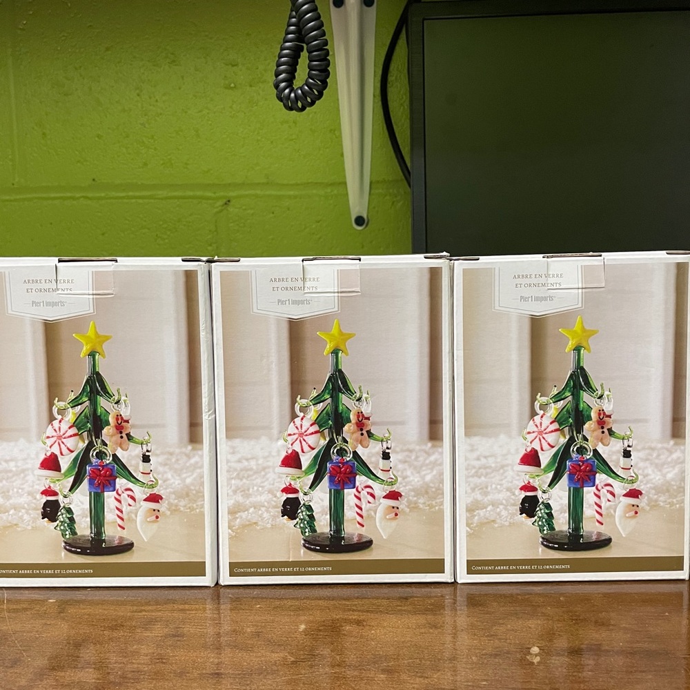 Pier 1 Glass Christmas Tree